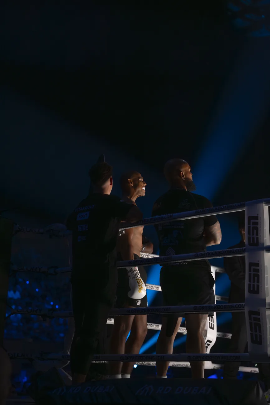 In de ring tijdens een partij
