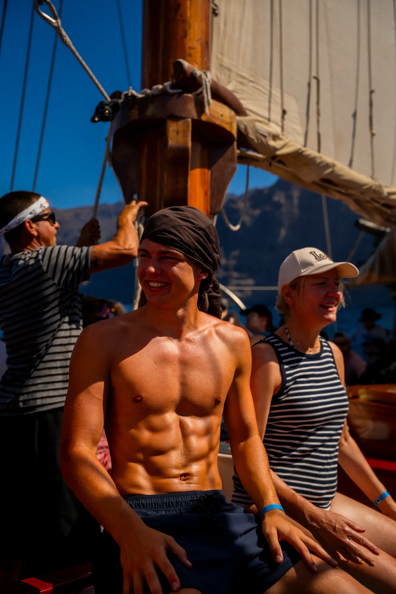 Op een zeilboot voor de kust van Tenerife